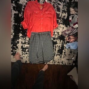 Ruby Rd. Vibrant Orange Blouse